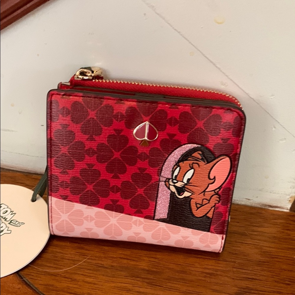 Kate Spade small bifold wallet:Tom and Jerry!